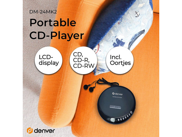 Denver Discman - Draagbare CD Speler - Inclusief Oordopjes – foto 3 – kavel bij XL Auctions