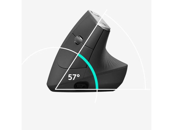 Logitech MX Vertical - Draadloze Ergonomische Muis - Grijs – foto 6 – kavel bij XL Auctions