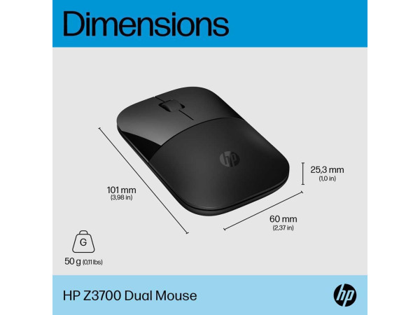 HP Z3700 draadloze muis | 1200 optisch | 2.4 GHz / Bluetooth – foto 3 – kavel bij XL Auctions