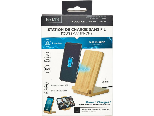 BE MIX - 15W houten inductielader met standaard – foto 4 – kavel bij XL Auctions