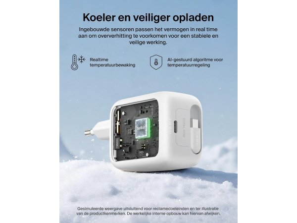 Belkin UltraCharge USB-C Oplader 45W - Uittrekbare USB-C – foto 7 – kavel bij XL Auctions