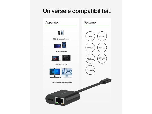 Belkin Connect USB-C/Ethernet- en oplaadadapter (100 W) – foto 6 – kavel bij XL Auctions