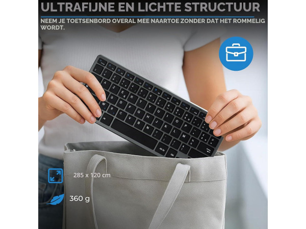 Bluestork - Draadloos bluetooth-toetsenbord (Frans AZERTY) – foto 5 – kavel bij XL Auctions