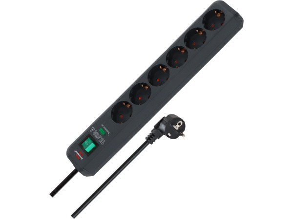 Brennenstuhl Eco-Line 6-voudige stekkerdoos met Beveiliging