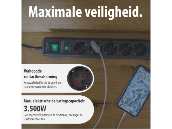 Brennenstuhl Eco-Line 6-voudige stekkerdoos met Beveiliging – foto 2 – kavel bij XL Auctions