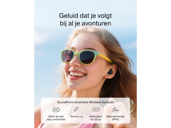 Belkin SoundForm Anywhere Oordopjes Draadloos - IPX4 – foto 2 – kavel bij XL Auctions
