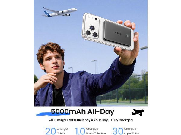 ADDTOP Ultra Slim PowerBank voor iPhone 5000mAh 20W – foto 6 – kavel bij XL Auctions