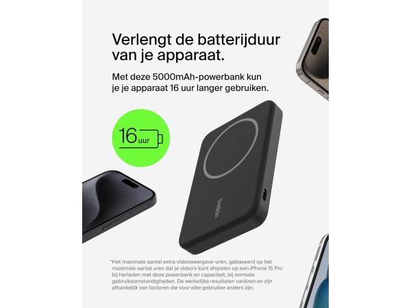 Belkin BoostCharge Pro draadloze 5000mAh-powerbank MagSafe – foto 2 – kavel bij XL Auctions