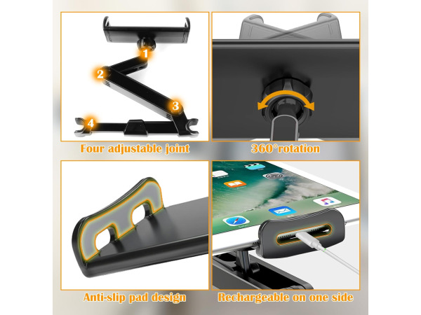 Tablet Houder Auto Hoofdsteun, 360° Draaibaar 4.7-13 Inch – foto 6 – kavel bij XL Auctions