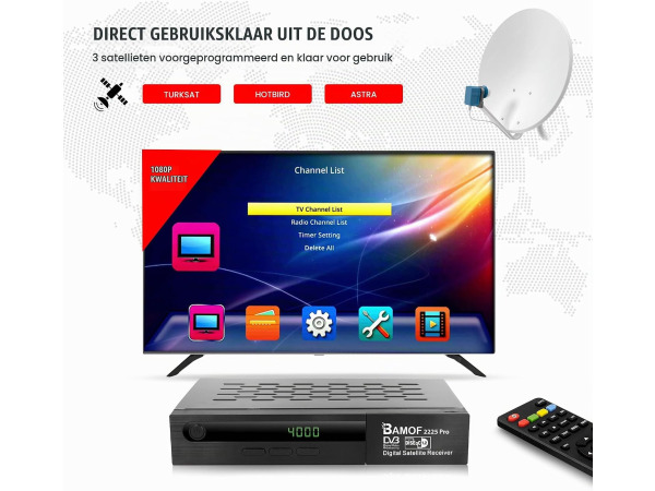 satellietontvanger - digitale DVBS2 Full HD – foto 2 – kavel bij XL Auctions