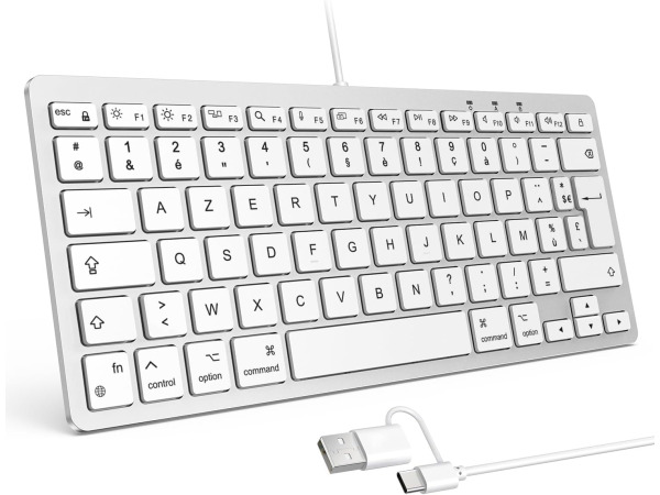 OMOTON bedraad toetsenbord voor Mac (AZERTY)