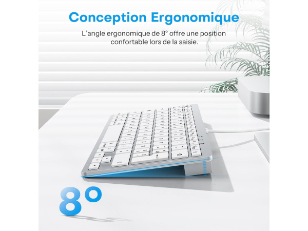 OMOTON bedraad toetsenbord voor Mac (AZERTY) – foto 4 – kavel bij XL Auctions
