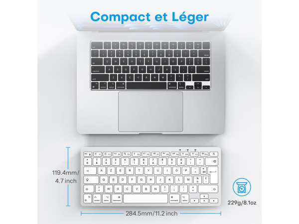 OMOTON bedraad toetsenbord voor Mac (AZERTY) – foto 6 – kavel bij XL Auctions
