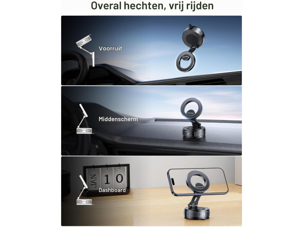 Miracase Vacuüm mobiele telefoonhouder auto - Magsafe – foto 3 – kavel bij XL Auctions