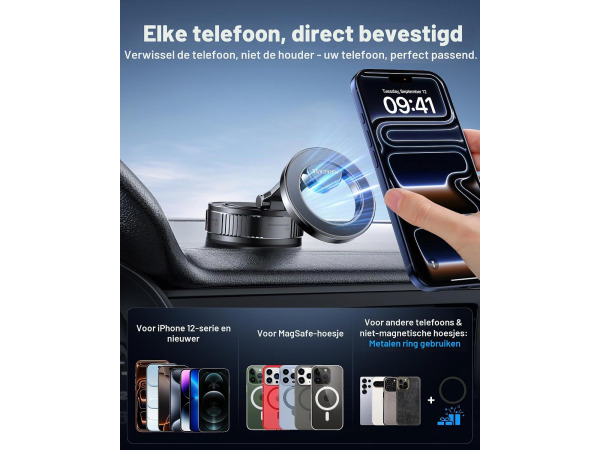 Miracase Vacuüm mobiele telefoonhouder auto - Magsafe – foto 6 – kavel bij XL Auctions