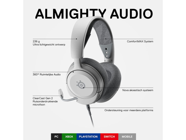 SteelSeries Arctis Nova 1 - gamingheadset - HiFi PC,PS5,Xbox – foto 2 – kavel bij XL Auctions