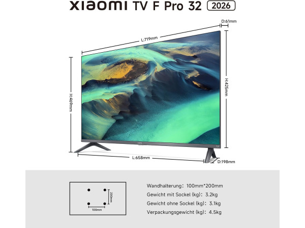 (Schade) Xiaomi TV F 32 - 32 inch - HD Smart Fire Tv – foto 14 – kavel bij XL Auctions
