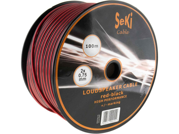 Luidsprekerkabel 2x0,75mm2-100m - rood-zwart – foto 2 – kavel bij XL Auctions