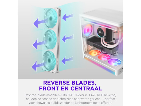 ZXT F360 RGB Reverse - 360mm Enkelram Reverse Fan - Wit – foto 5 – kavel bij XL Auctions