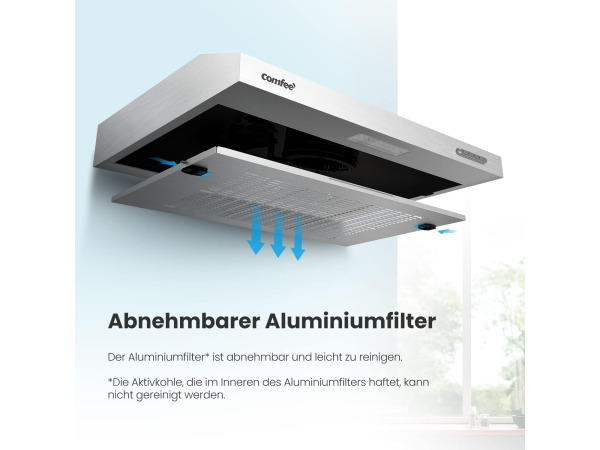 COMFEE ' Afzuigkap 60cm onderbouw circulatie & afvoer – foto 4 – kavel bij XL Auctions