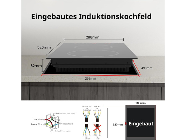 Midea Inductiekookplaat met 2 kookzones - 3500W – foto 6 – kavel bij XL Auctions