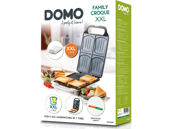 DOMO DO9064C Croque Family XXL - Tosti Apparaat (Scheurtje) – foto 2 – kavel bij XL Auctions