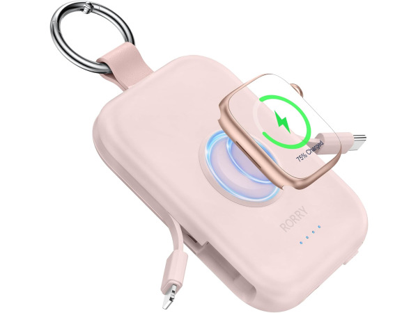 RORRY CharmGo Powerbank 5000 mAh geïntegreerde USB C-kabel