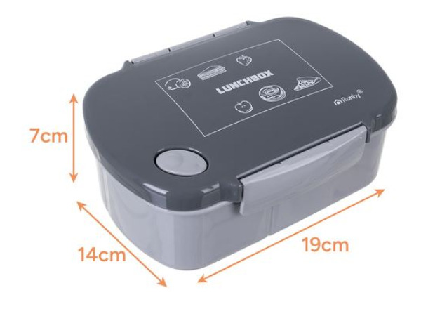 Ruhhy Lunchbox 800ml grijs – foto 2 – kavel bij XL Auctions