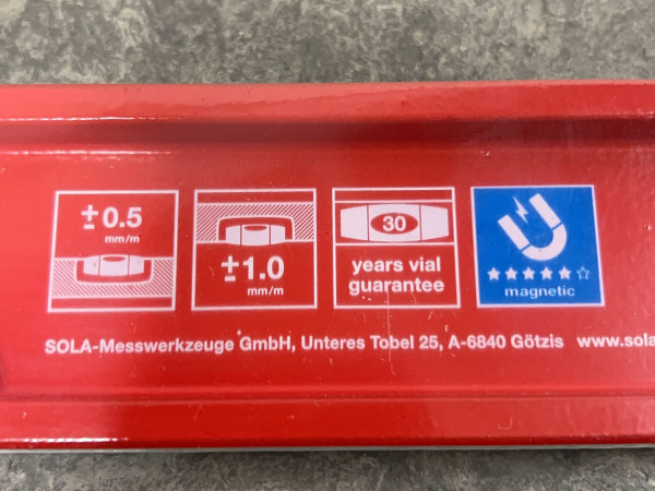 2x Sola waterpas magnetisch 60cm MRM – foto 4 – kavel bij XL Auctions