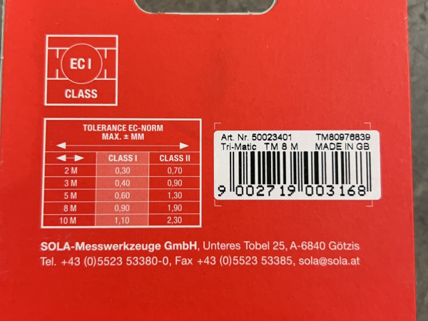 2x Sola rolmaat 8m x 25mm Tri-Matic – foto 5 – kavel bij XL Auctions