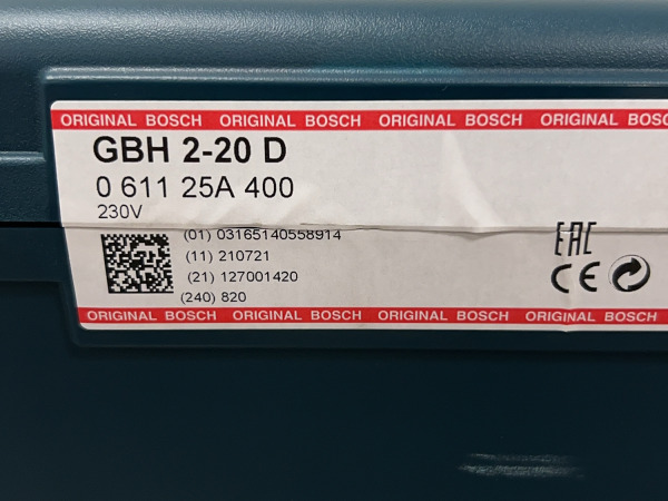 Bosch Professional boorhamer GBH 2-20 D 650w – foto 12 – kavel bij XL Auctions