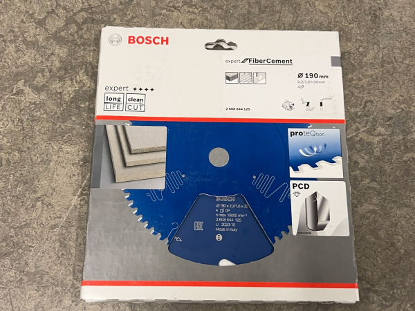 Bosch cirkelzaagblad ø190mm 4T Expert for Fiber Cement – foto 2 – kavel bij XL Auctions