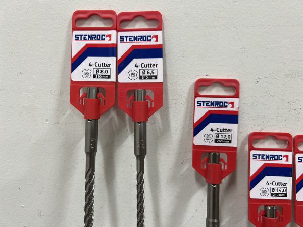 Stenroc betonboor ø4-14mm SDS-Plus set 10-delig – foto 2 – kavel bij XL Auctions