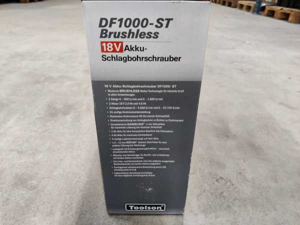 Toolson accu-klopboormachine DF1000-ST 18V – foto 11 – kavel bij XL Auctions