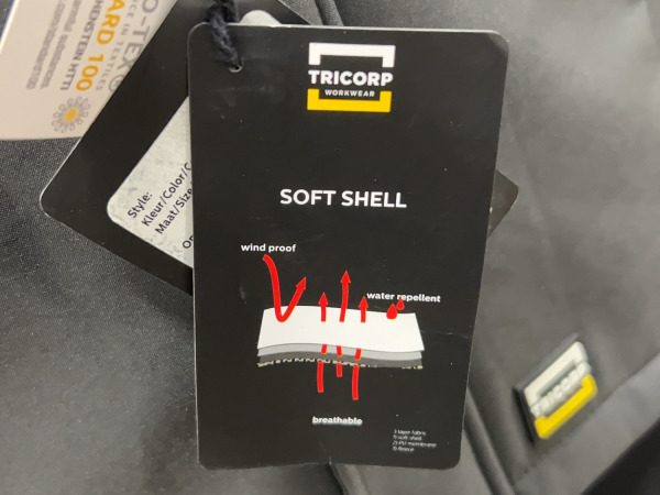 Tricorp Softshell jas maat M Naden zwart – foto 8 – kavel bij XL Auctions