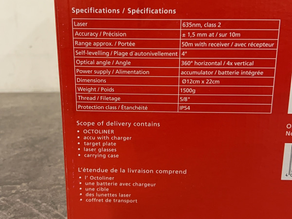 Nestle kruislijnlaser Octoliner IP54 – foto 2 – kavel bij XL Auctions