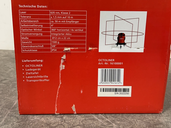 Nestle kruislijnlaser Octoliner IP54 – foto 6 – kavel bij XL Auctions
