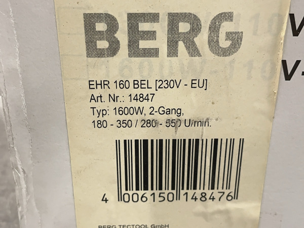 Berg elektromixer EHR160 BEL – foto 11 – kavel bij XL Auctions