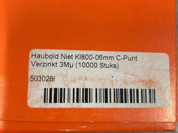 4x Haubold nietjes KI800-06mm C-punt 10000-pack – foto 7 – kavel bij XL Auctions