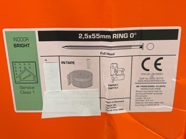 Paslode brads op rol 2,5x55mm – foto 5 – kavel bij XL Auctions