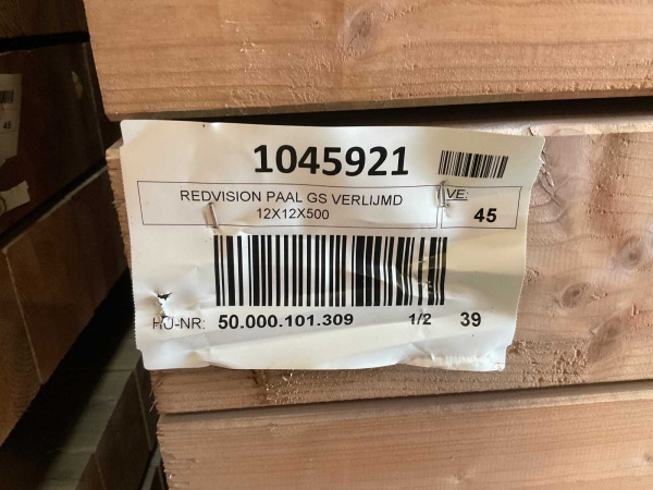 4x Redvision paal geschaafd verlijmd 500x12x12 cm – foto 3 – kavel bij XL Auctions