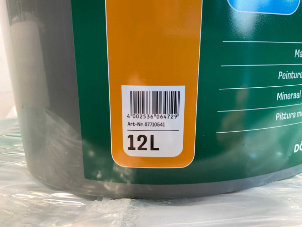 24x Matte muur- en plafondverf - 12 liter - wit RAL 9010 – foto 3 – kavel bij XL Auctions