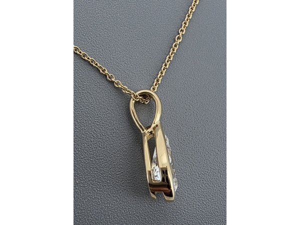 Elegante gouden druppelhanger met diamant – foto 7 – kavel bij XL Auctions