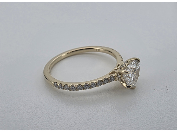 Gouden ring met 1 crt Heart diamant ( IGI ) – foto 3 – kavel bij XL Auctions