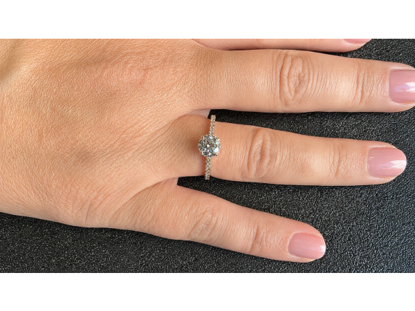 Gouden ring met 1 crt Briljant diamant ( IGI ) – foto 7 – kavel bij XL Auctions