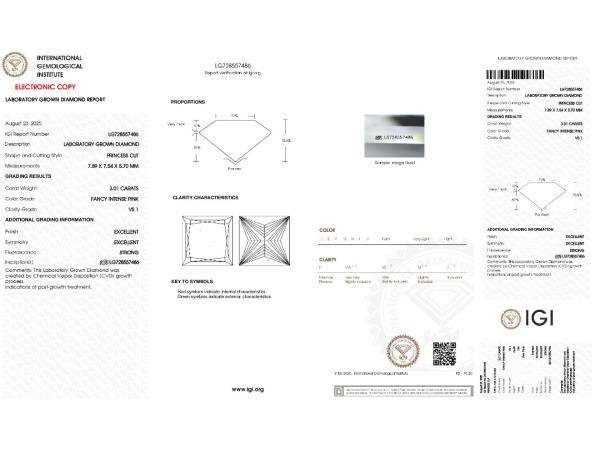Diamant Princes 3.01 crt ( IGI gecertificeerd ) – foto 4 – kavel bij XL Auctions