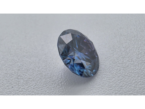 Moissanite briljant 1 crt Sapphire Blue ( GRA Gecert. ) – foto 3 – kavel bij XL Auctions