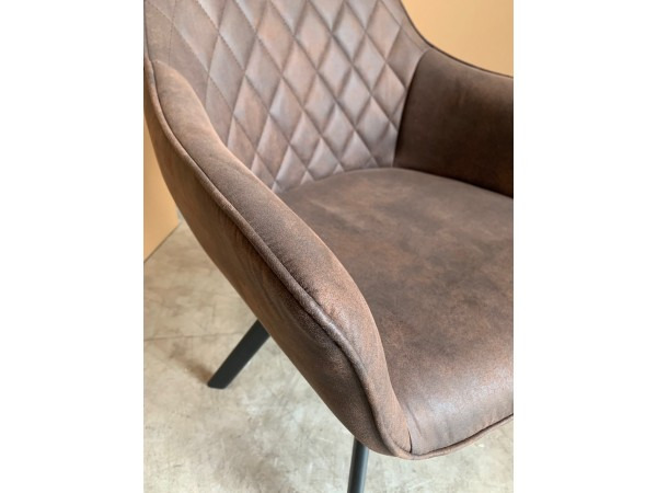 Armstoel Paggy (set van 6) Stof - Bruin - Brown – foto 2 – kavel bij XL Auctions