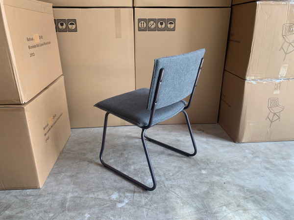 Stoel Jax (set van 6) Stof - Grijs - Grey – foto 3 – kavel bij XL Auctions
