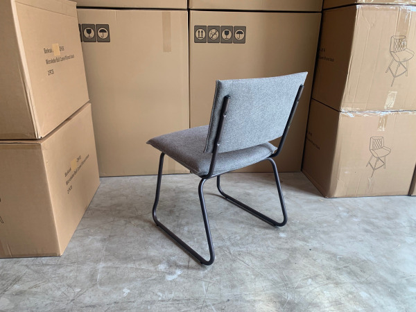 Stoel Jax (set van 6) Stof - Wood - Grijs - Bruin – foto 2 – kavel bij XL Auctions